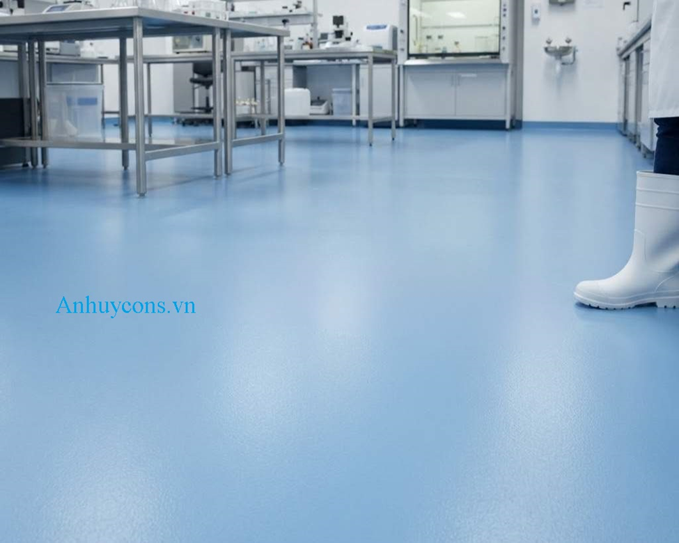 Khả năng chống chịu hóa chất của sàn vinyl đồng nhất dạng cuộn