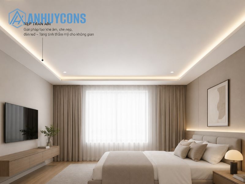 Nẹp trần âm là gì? Cách sử dụng đúng kỹ thuật trong thi công trần