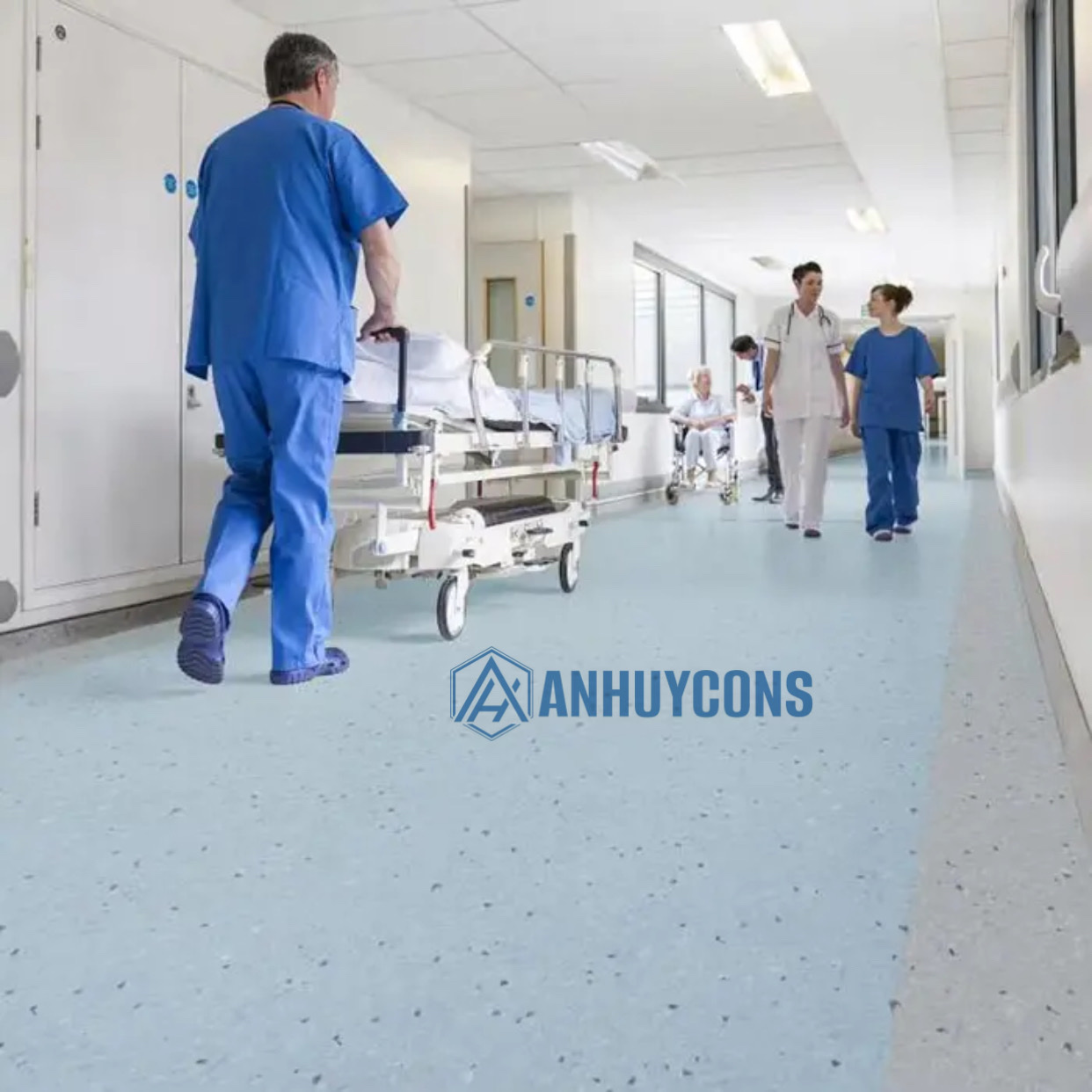Ứng dụng sàn vinyl PVC đồng nhất trong bệnh viện